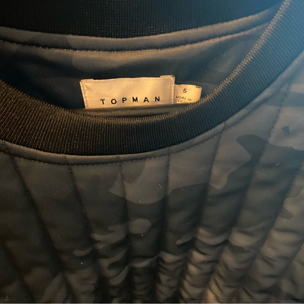 **SOLD SOLD** Topman Gray/Navy Blue Camo Sweater
